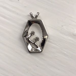 Vintage Sterling/diamond pendant